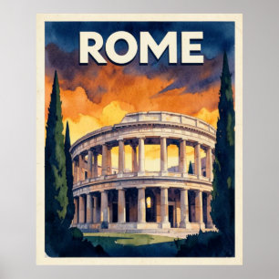 Retro-Rom-Reiseposter Poster