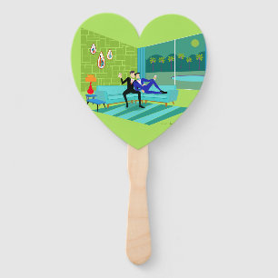 Retro Romantic Gay Couple Set Fans Fächer