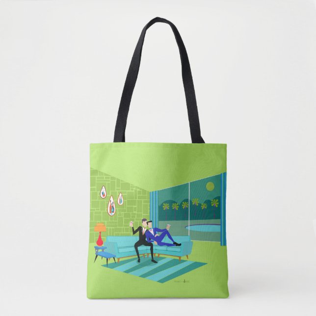 Retro Romantic Gay Couple Toop Bag (Vorderseite)