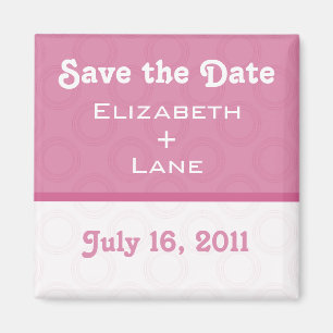 Retro Romantic Save the Date Magnet