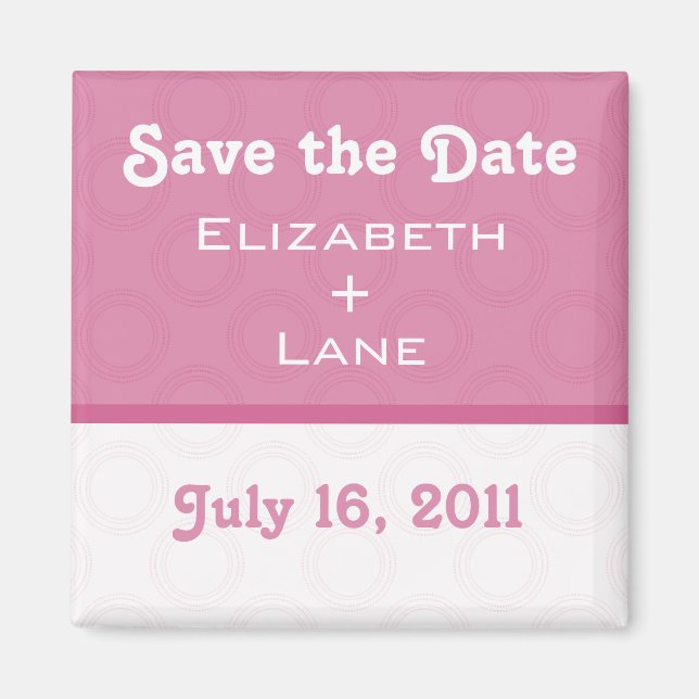 Retro Romantic Save the Date Magnet (Vorne)