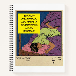 Retro-Romantik Vintage-Comic: Kissen-Gespräch-Desi Notizbuch
