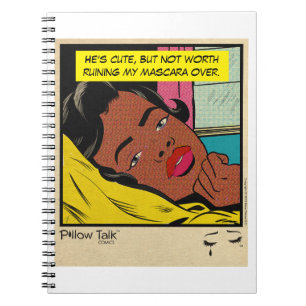 Retro-Romantik Vintage-Comic: Pillow Talk Design Notizblock