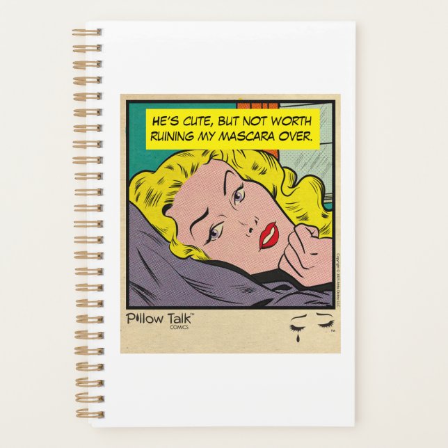 Retro-Romantik Vintage-Comic: Pillow Talk Design Planer (Vorderseite)