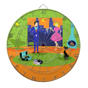 Retro-Romantische-Abend-Dartboard für Paare Dartscheibe