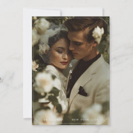 Retro Romantische Flachkarte zur Speicherung des H Save The Date