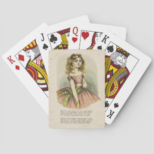 Retro-romantische Valentinstagskarte, 19. Jahrhund Spielkarten