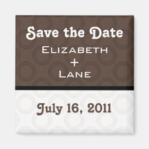 Retro romantischer Save the Date Magnet