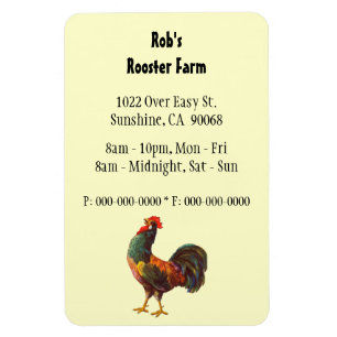 Retro Rooster Custom Advertising Magnet