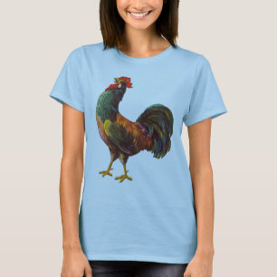 Retro Rooster Vintag Kitchenette Kunst T-Shirt
