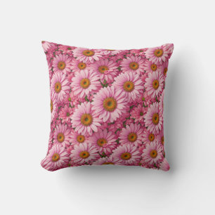 Retro-Rosa-Blumen-Daisy-Muster Kissen