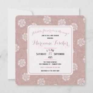 Retro-Rosa-Blumen-William-Morris-Mädchen-Baby-Part