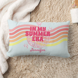 Retro Rosa Disco Ball in meiner Sommerzeit Lendenkissen