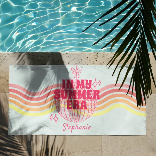 Retro Rosa Disco Ball in meiner Sommerzeit Strandtuch (Von Creator hochgeladen)