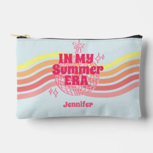 Retro Rosa Disco Ball in meiner Sommerzeit Zubehörtasche