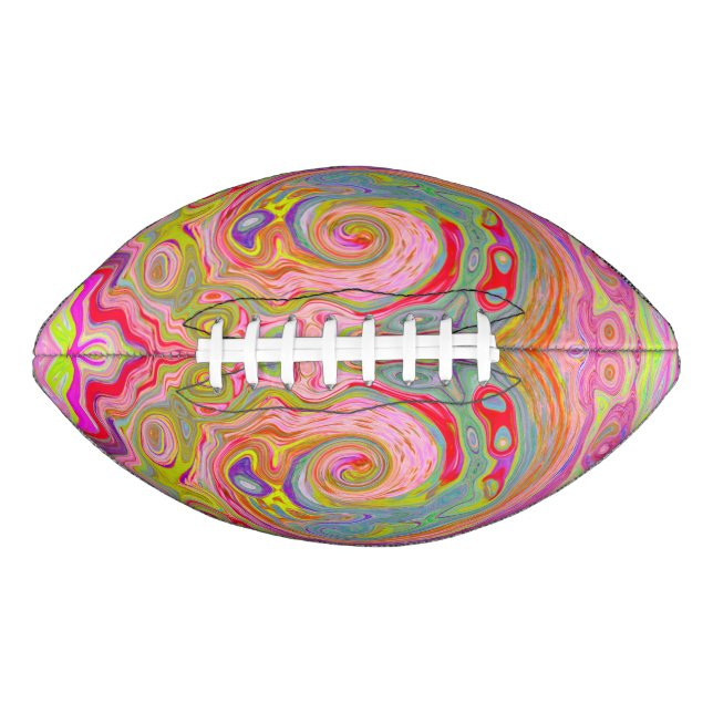 Retro Rosa, Gelb und Magenta Abstrakte Kunst, Dich Football (Vorderseite)