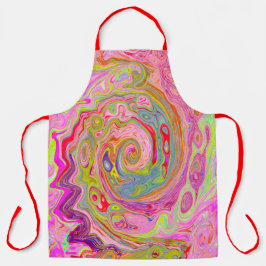 Retro Rosa, Gelb und Magenta Abstrakte Kunst, Dich Schürze