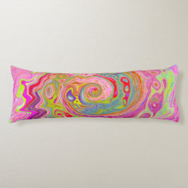 Retro Rosa, Gelb und Magenta Abstrakte Kunst, Dich Seitenschläferkissen