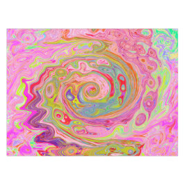 Retro Rosa, Gelb und Magenta Abstrakte Kunst, Dich Tischdecke