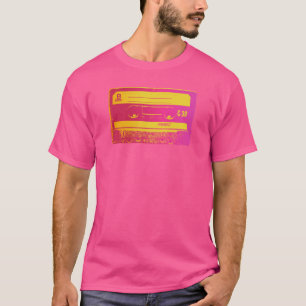 Retro Rosa & Gelbe Kassette T-Shirt