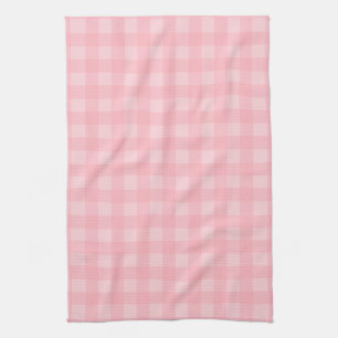 Retro rosa Gingham-karierter Muster-Hintergrund Geschirrtuch