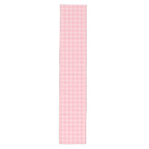 Retro rosa Gingham-karierter Muster-Hintergrund Mittelgroßer Tischläufer