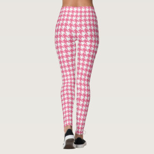 Retro-Rosa-Hahnentritt-Leggings Leggings