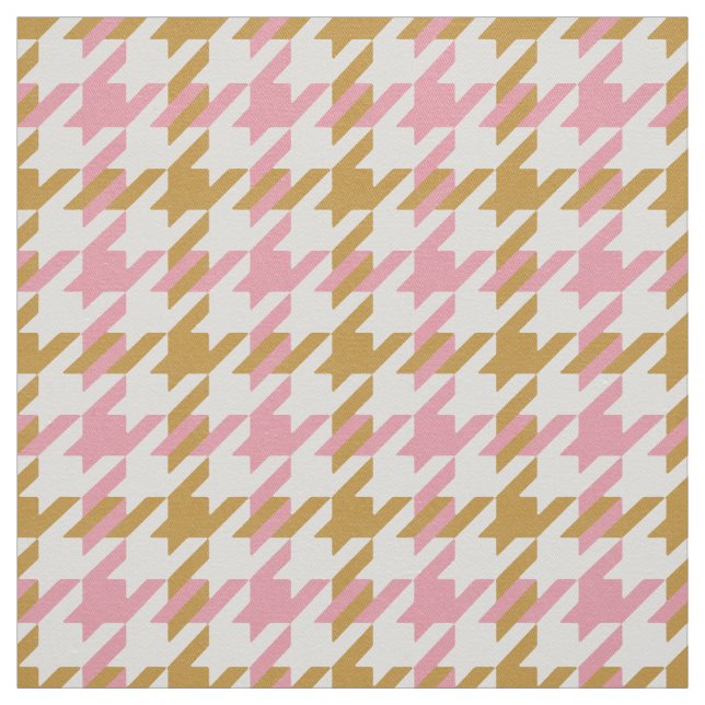 Retro-Rosa-Hahnentrittmuster-kariertes Muster Stoff (Muster)