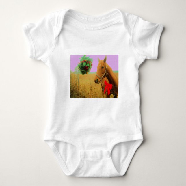 Retro Rosa Himmelskaffe Baby Strampler (Vorderseite)