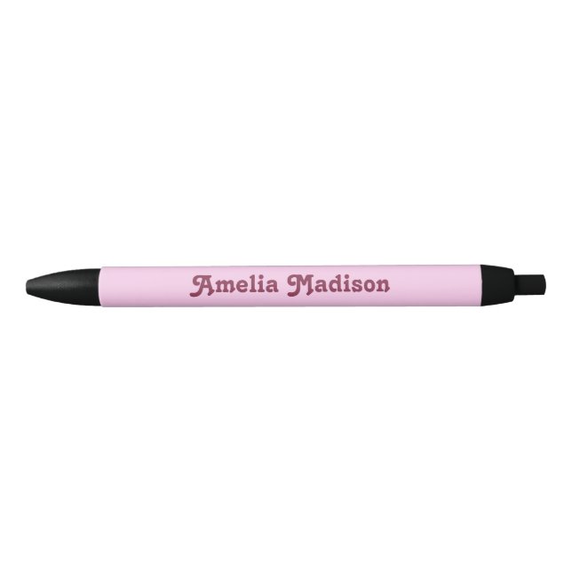 Retro Rosa Minimalistische Stift (Vorderseite)