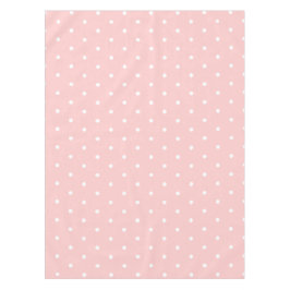Retro-Rosa mit weißen Polka-Dosen Tablette Tischdecke