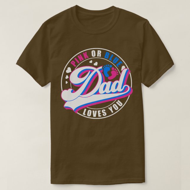 Retro-Rosa-oder Blue-Vater-Lieben Sie Baby Geschle T-Shirt (Design vorne)