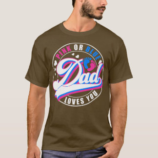 Retro-Rosa-oder Blue-Vater-Lieben Sie Baby Geschle T-Shirt