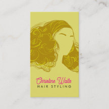 Retro Rosa Olivgrün Haarstyling Flachdesign QR