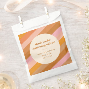 Retro Rosa Orange Benutzerdefinierte Dankeschön Ho Geschenktütchen