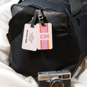 Retro-Rosa Orange Gepäckanhänger