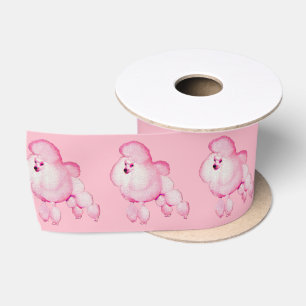 Retro rosa Pudel-Satin-Handwerks-Band Satinband