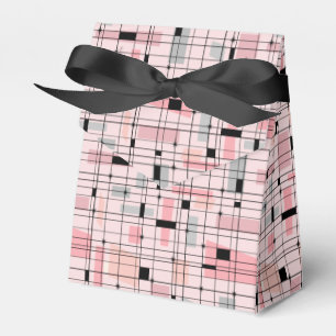 Retro-Rosa-Raster- und Sternenexplosions-Zelt Favo Geschenkschachtel