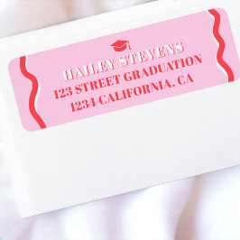 Retro-rosa rote Kurve quiggbelt wavy Abschluss