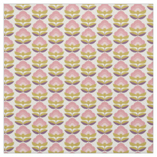 Retro rosa u. lila Blumenmuster Stoff