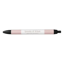 Retro Rosa und Braune Herzstreifen Bäckerei Kugelschreiber