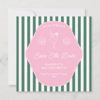 Retro Rosa und Grüne Streifen Beverly Hills