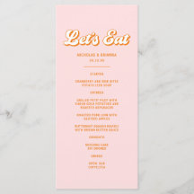 Retro Rosa und Orange Sommersonnensommer Hochzeit