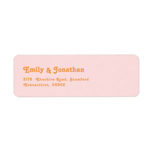 Retro-Rosa- und Orangefarbene Hochzeitsstimmung -