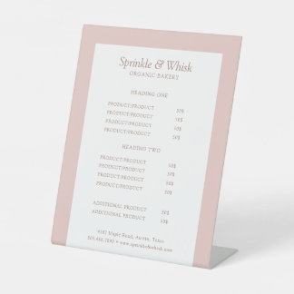Retro-Rosa-und-Weiß-Bäckerei-Preisliste Sockelschild