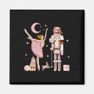 Retro Rosa Zuckerpflaumenfee Nussknacker Weihnacht Magnet