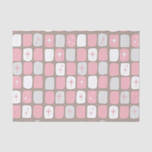 Retro-rosafarbene Sternexplosionen Tissue Paper Seidenpapier