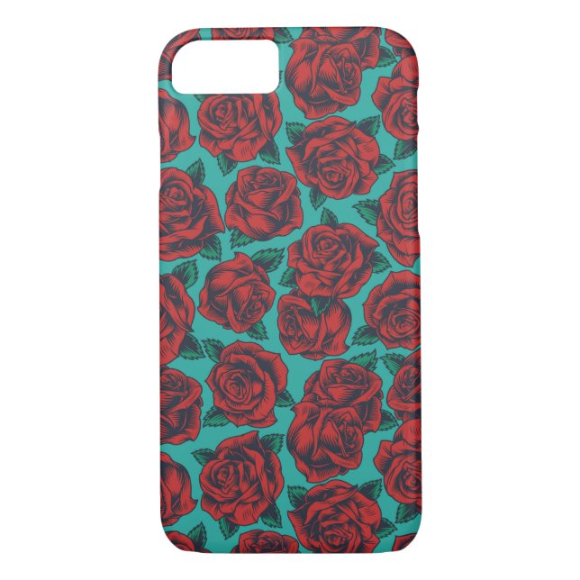 Retro-Rose Case-Mate iPhone Hülle (Rückseite)