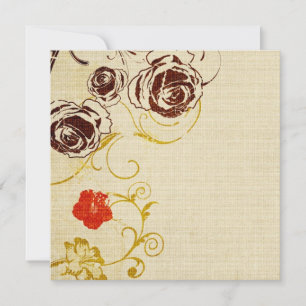 Retro-Rose Einladung