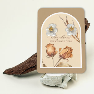 Retro-Rose für Skriptanweisungen Visitenkarte